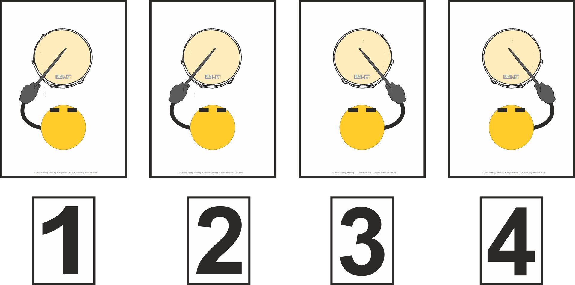 Kostenlose Symbole zum Ausdrucken - Klicke auf das Bild! Snare Drum Einführung | grafische Symbole