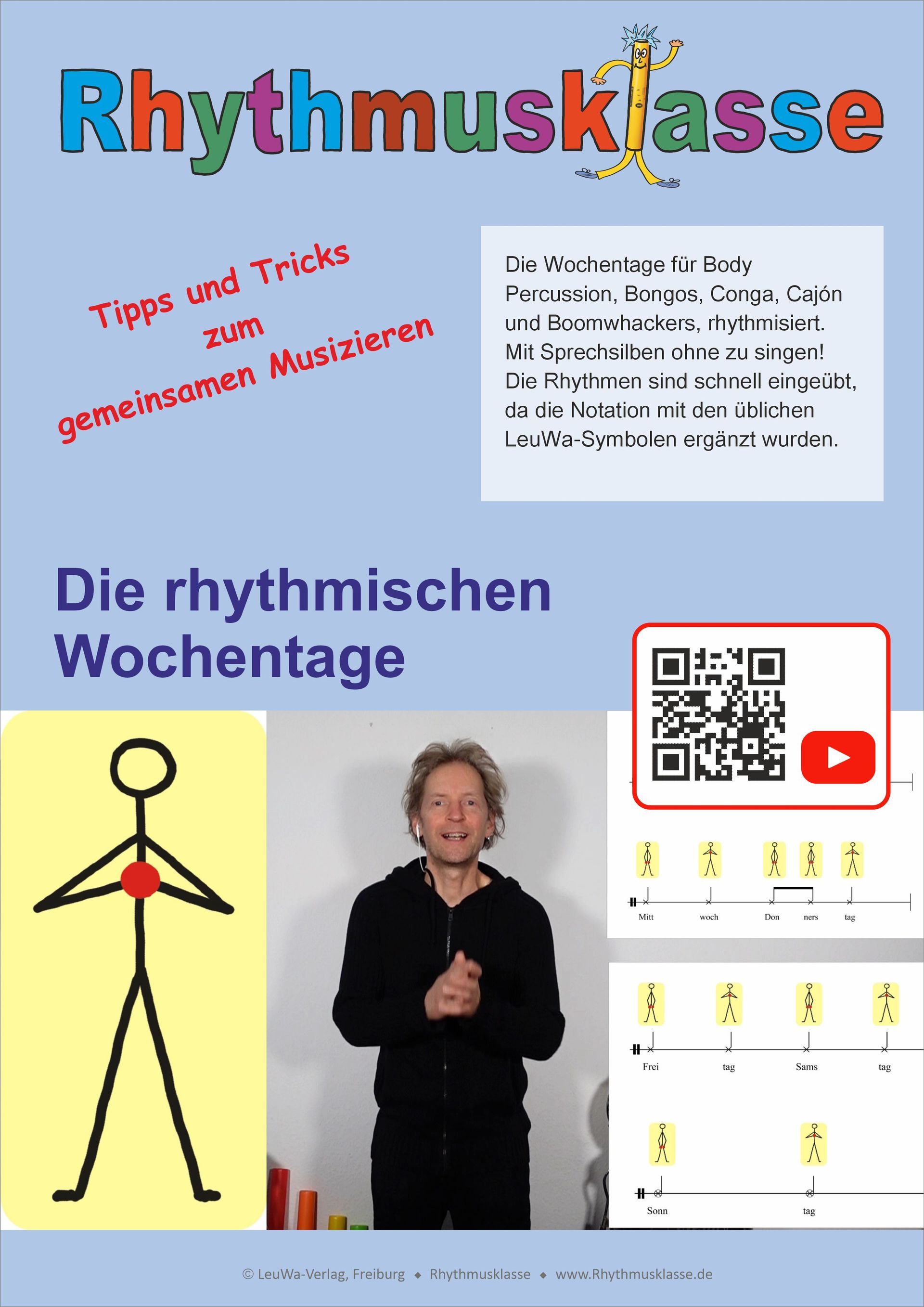 Die rhythmischen Wochentage | musizieren in Kita und Grundschule | Body Percussion