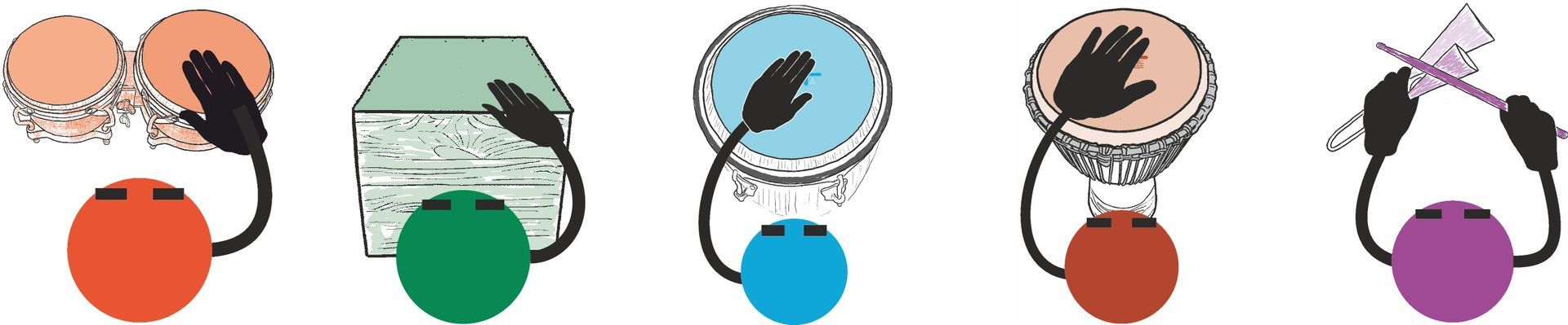 Symbole zur Notation der Rhythmen Symbole zur Notation von Rhythmen auf Percussion Instrumenten