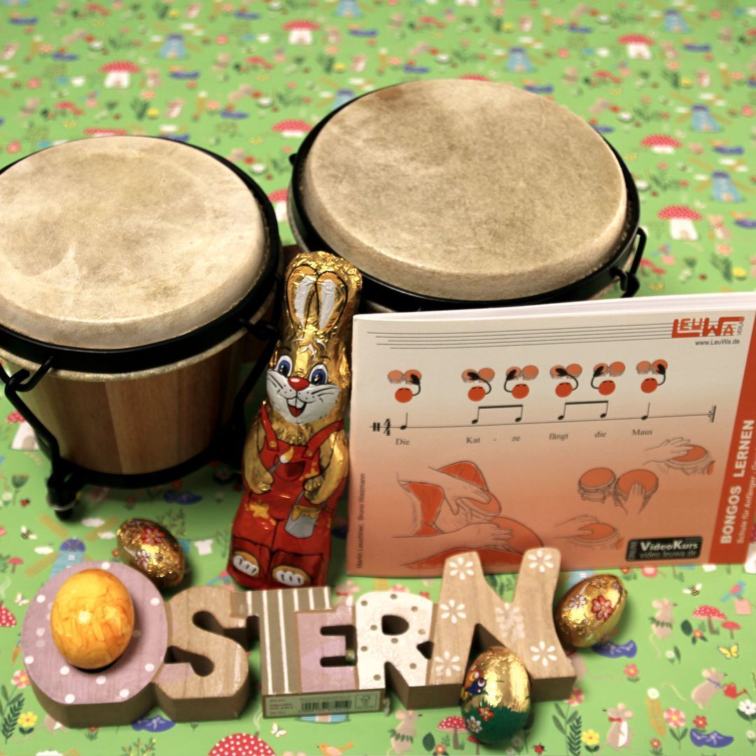 Geschenke zu Ostern | Bongo Noten für Trommeln mit Kinder | ohne Notenkenntnisse