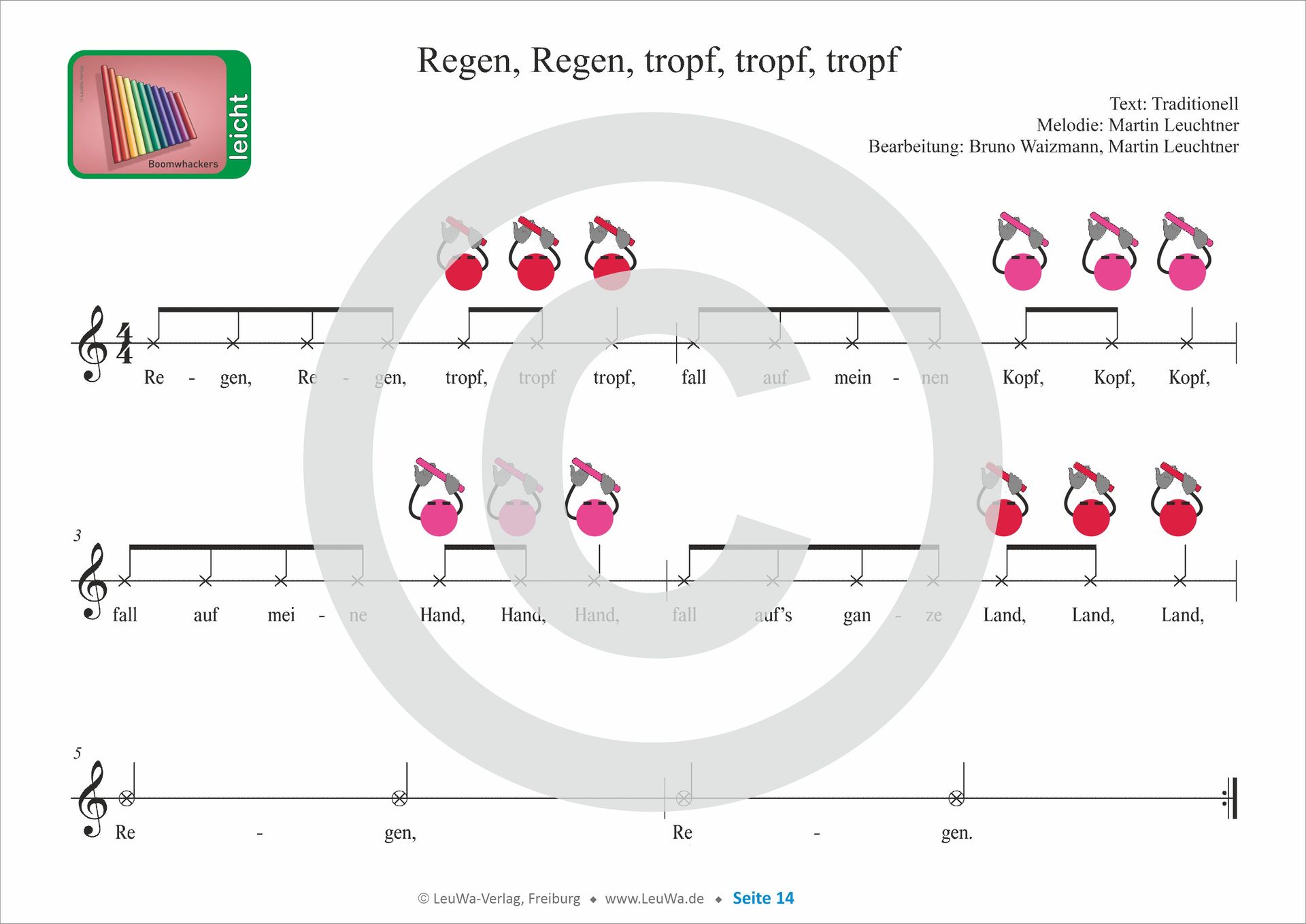Regen, regen, tropf, tropf, tropf | Bewegungsspiel für die Kita | Reime für Kinder | Musizieren mit Kinder | Boomwhackers