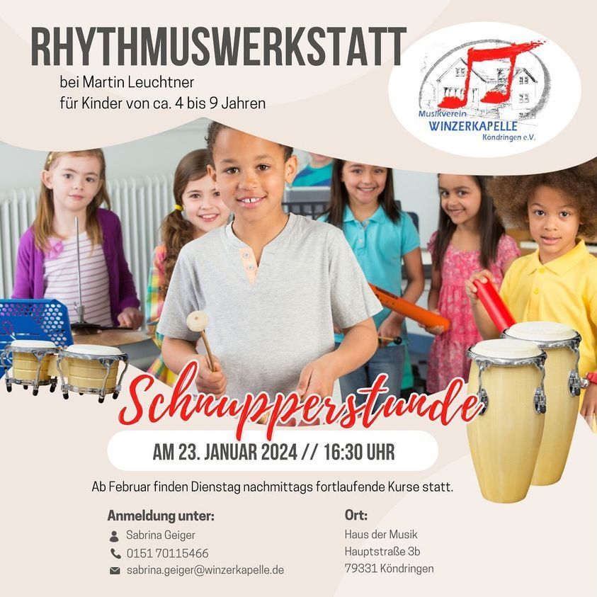 Kinder der Rhythmuswerkstatt mit Bongos, Congas und Boomwhackers | Trommeln mit Kinder | Rhythmsuklasse