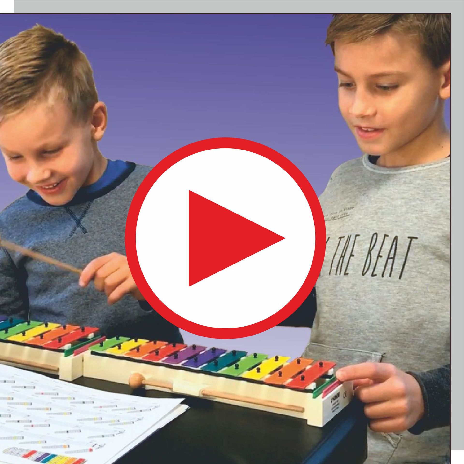 Glockenspiel | Kinderlieder | bunte Noten | musizieren mit Kinder