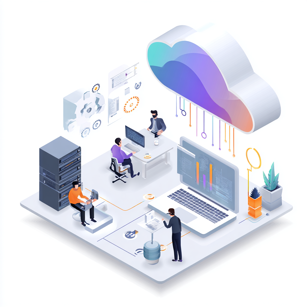 IT-Services IT-Services: Mensche an den unterschiedlichen EDV-Geräten