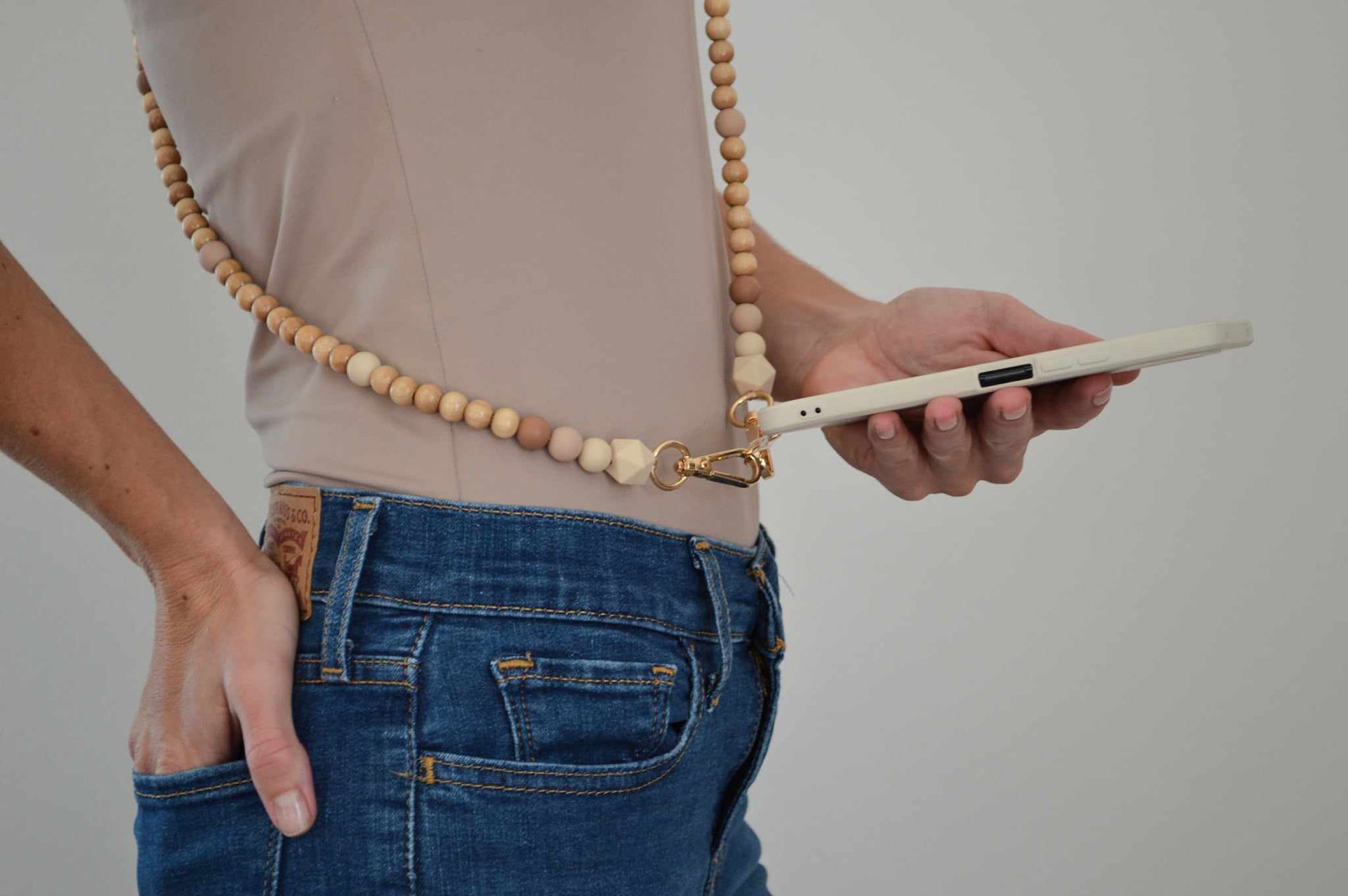 Handgemachte Handykette aus Perlen für Frauen