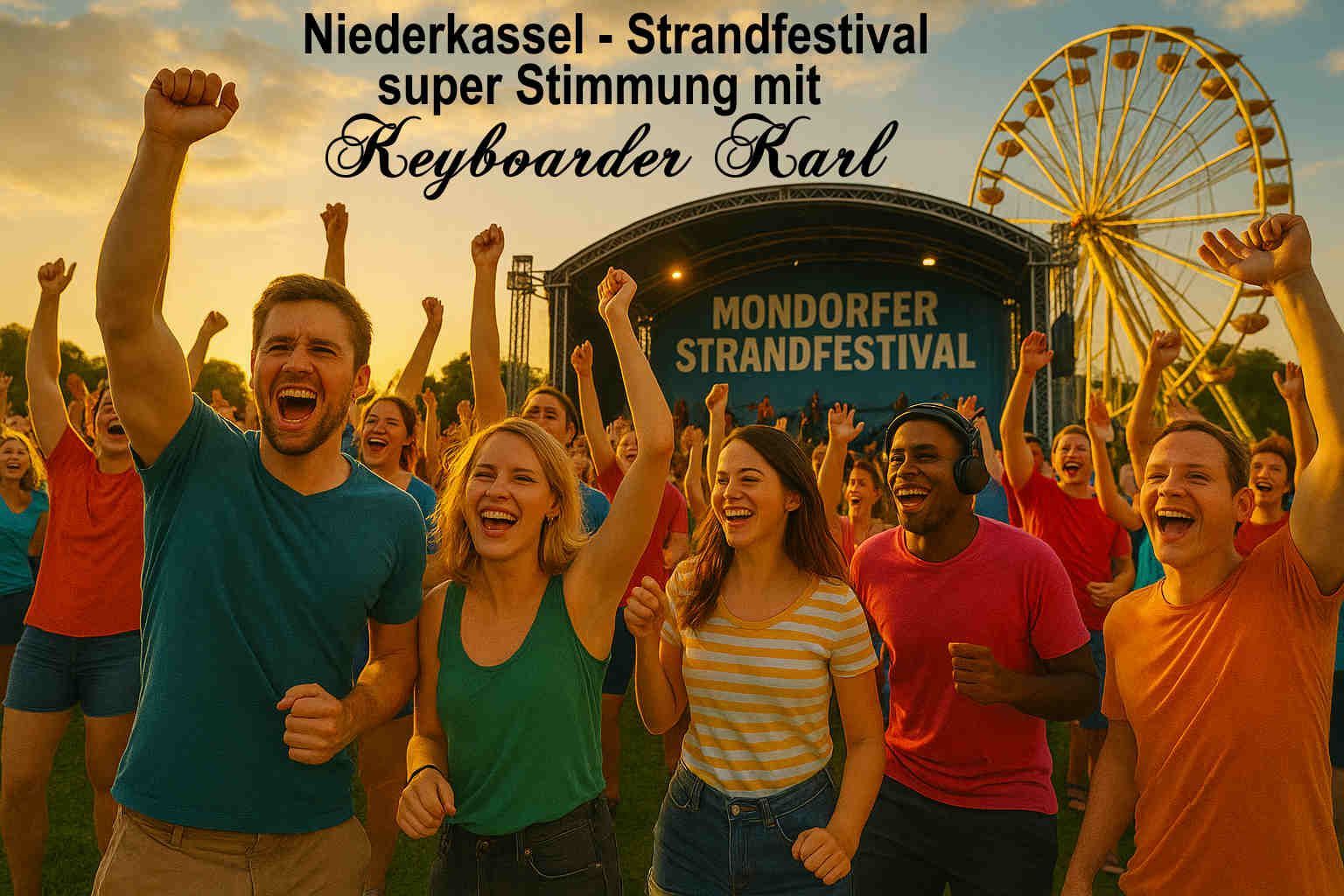 Phantastischer Musiker für Mondorfer Strandfestival. Stimmung mit Live Musik und DJ in Niederkassel