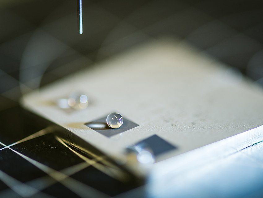 Wasserabweisende Stahloberfläche