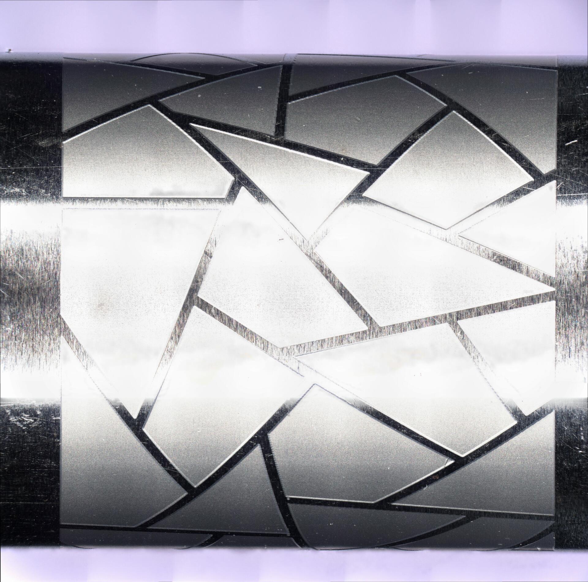 Laser-structured steel cylinder with 10 mm diameter