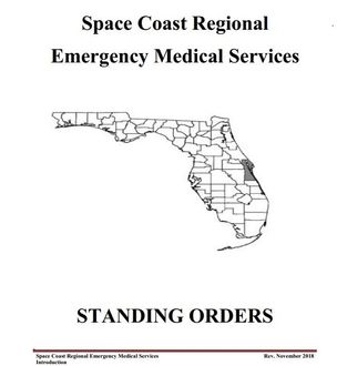 Space Coast Regional Emergency Medical Services Standing Orders