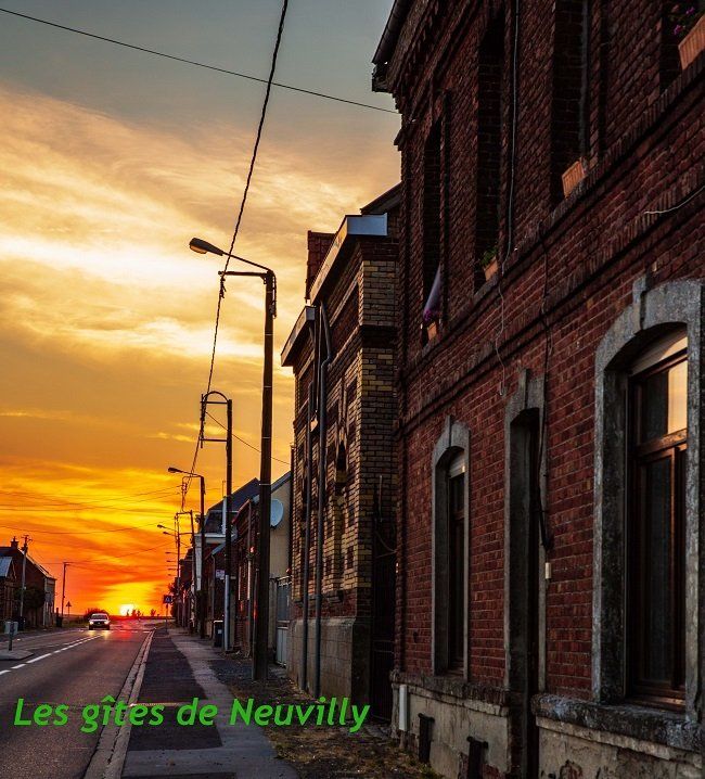 Coucher de soleil devant le gîte