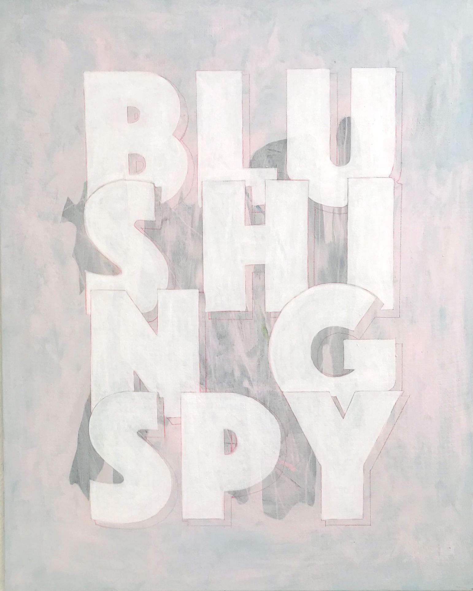 Anita Weis Anita Weis; text letter fragments; painting; Malerei; art; Kunst; artist; blushing spy