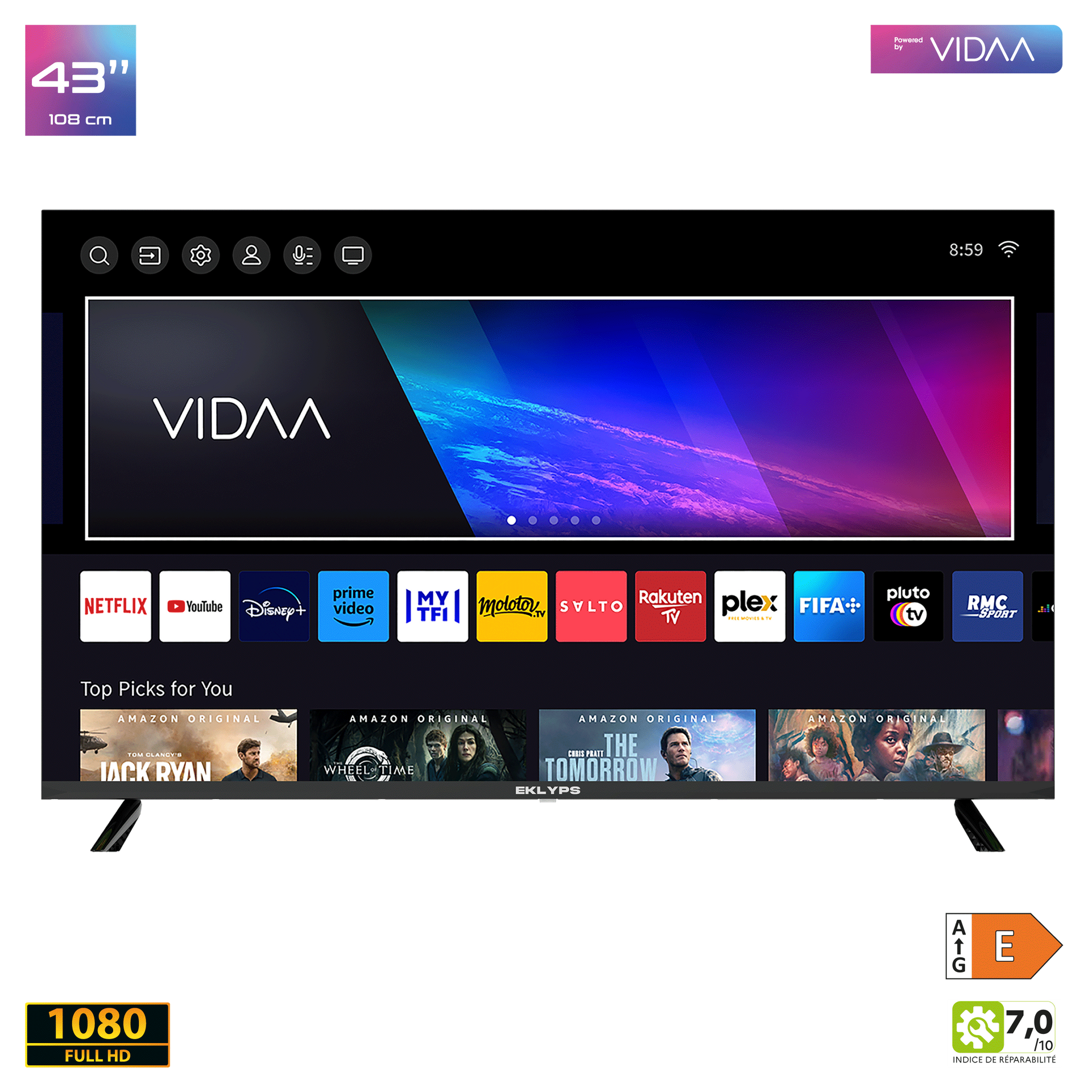 Téléviseur connecté EK43FX310V série X310V(S)