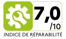 Télécharger la fiche indice de réparabilité Télécharger l'indice de réparabilité note 7,0/10 du téléviseur EK43FX310V