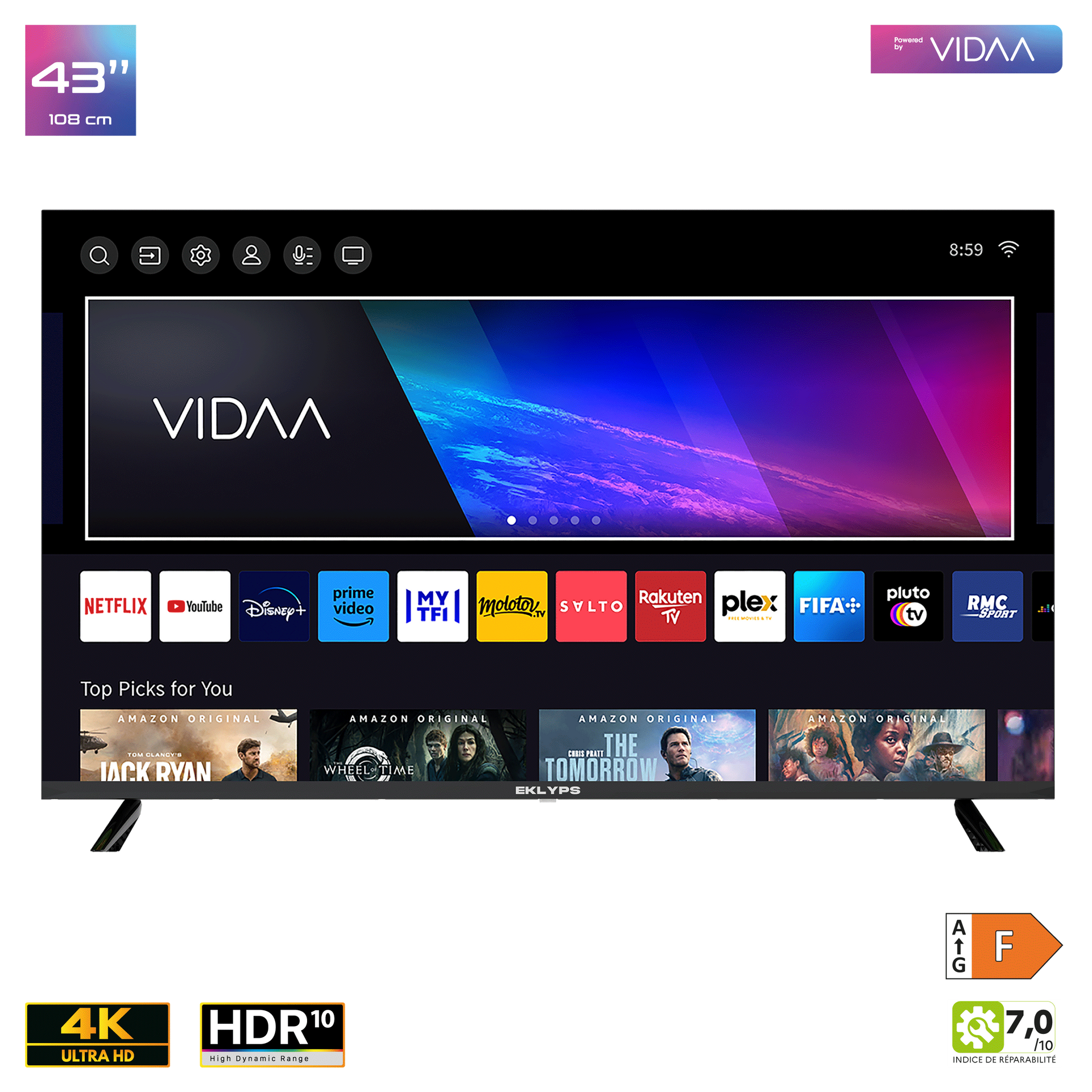 Téléviseur connecté EK43UX310V série X310V(S)