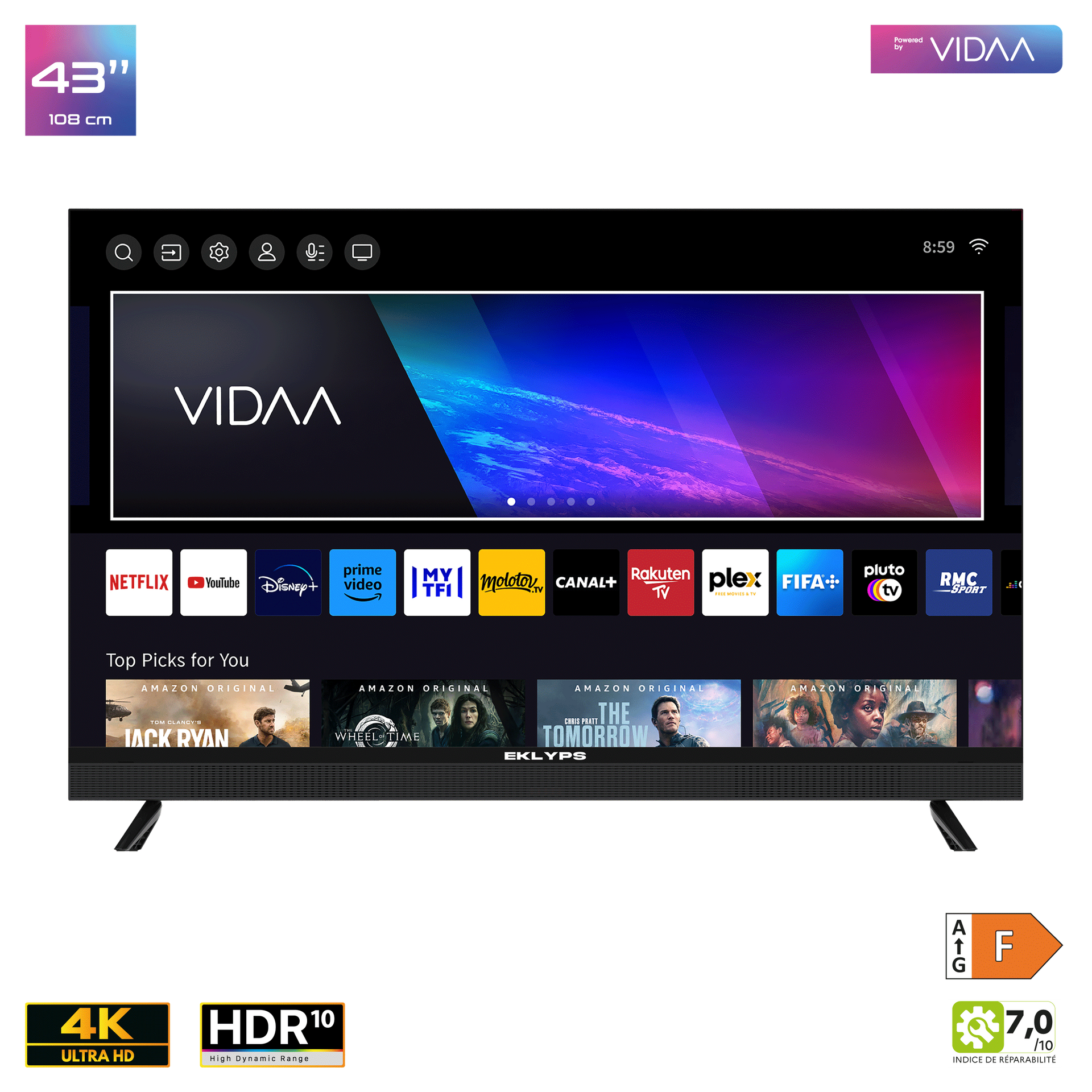 Téléviseur connecté EK43UX310VS série X310V(S)