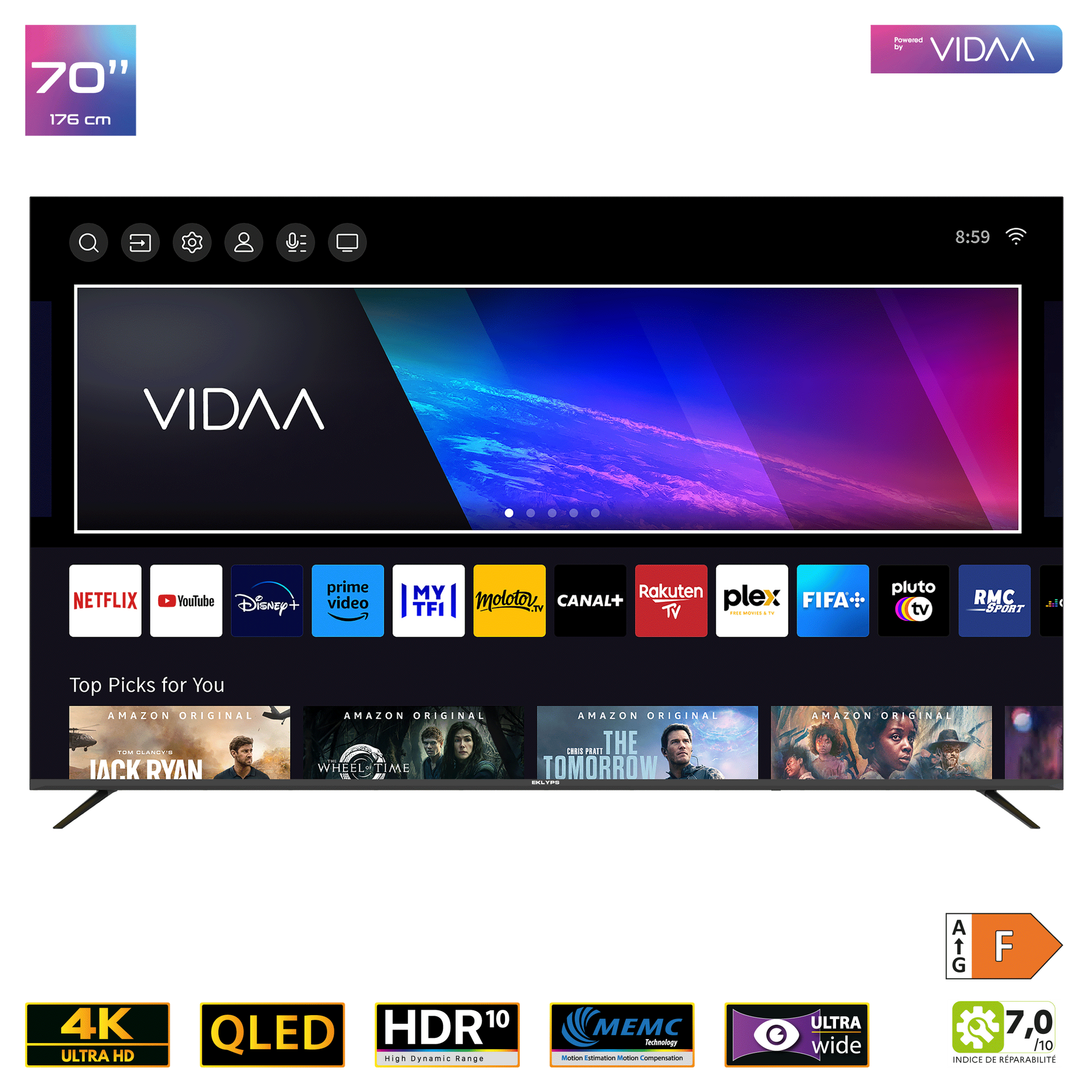 Téléviseur connecté EK70UX310VQ série X310V(Q)