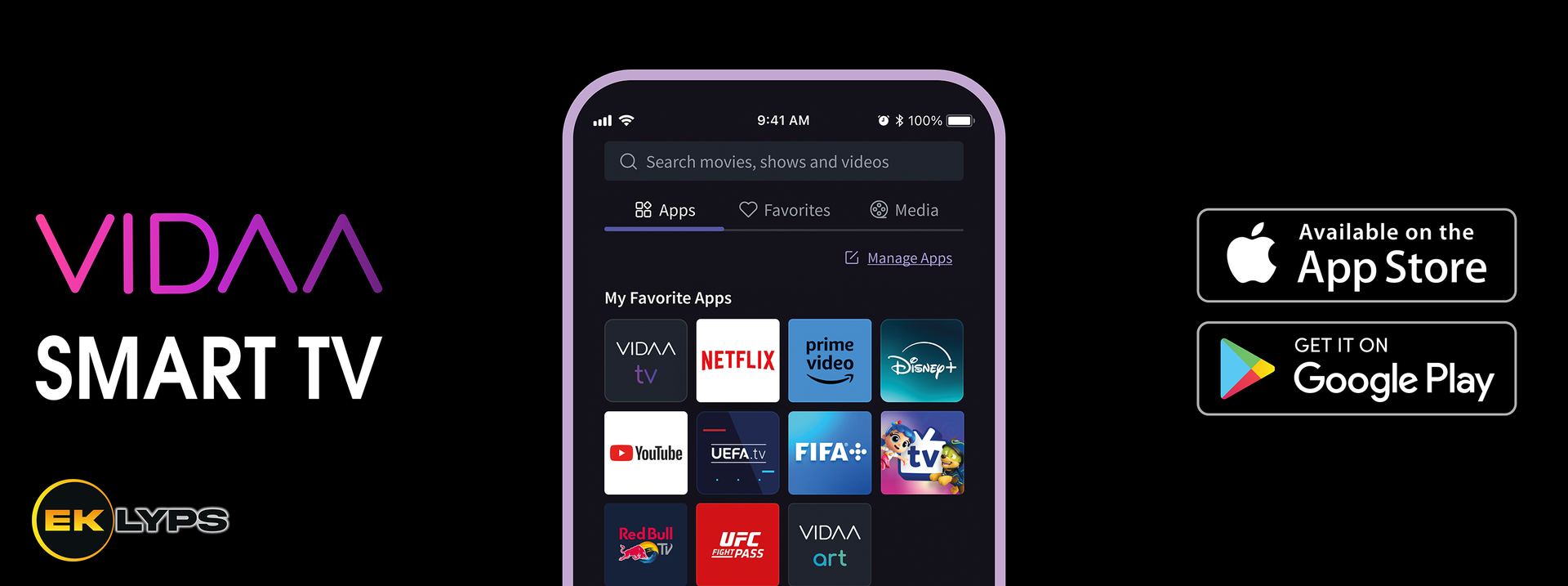 Pilotez votre téléviseur via l’application dédiée VIDAA SMART TV depuis votre smartphone ou tablette.