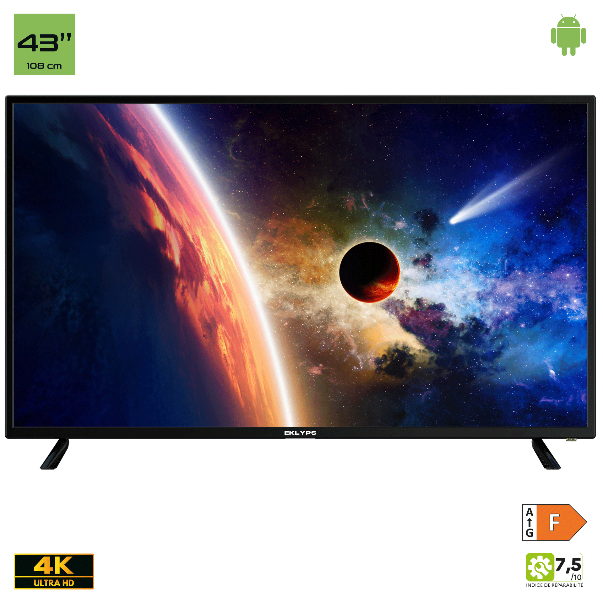 Téléviseur connecté EK43UX100A série X100A(S)