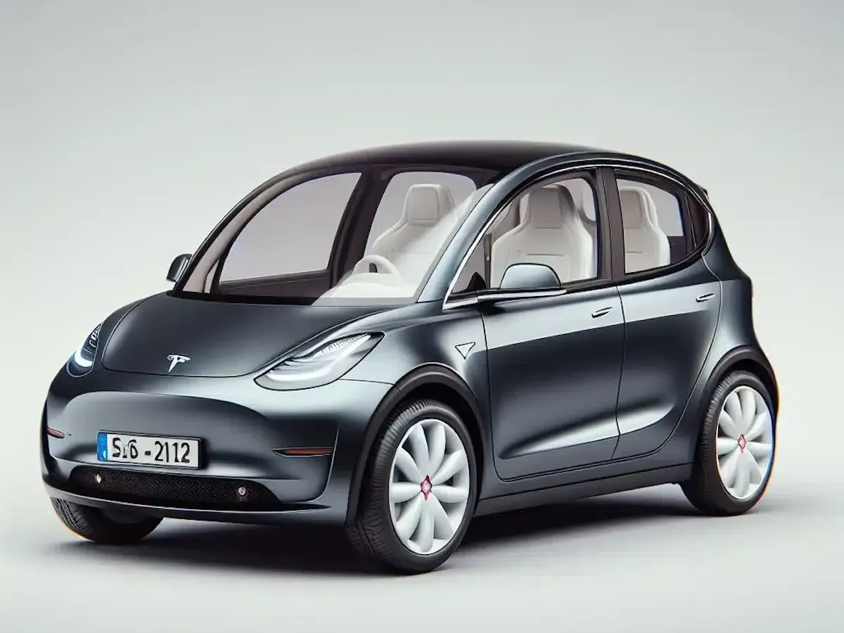 Tesla sans permis façonnée par Dall-E 3