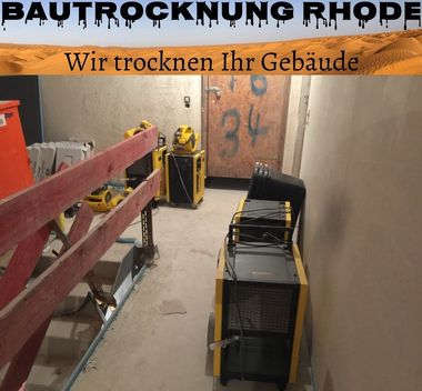 Estrichtrocknung Neubau Mietwohnungen Seidenfaden Offenburg Bautrocknung Bautrockner Turbolüfter