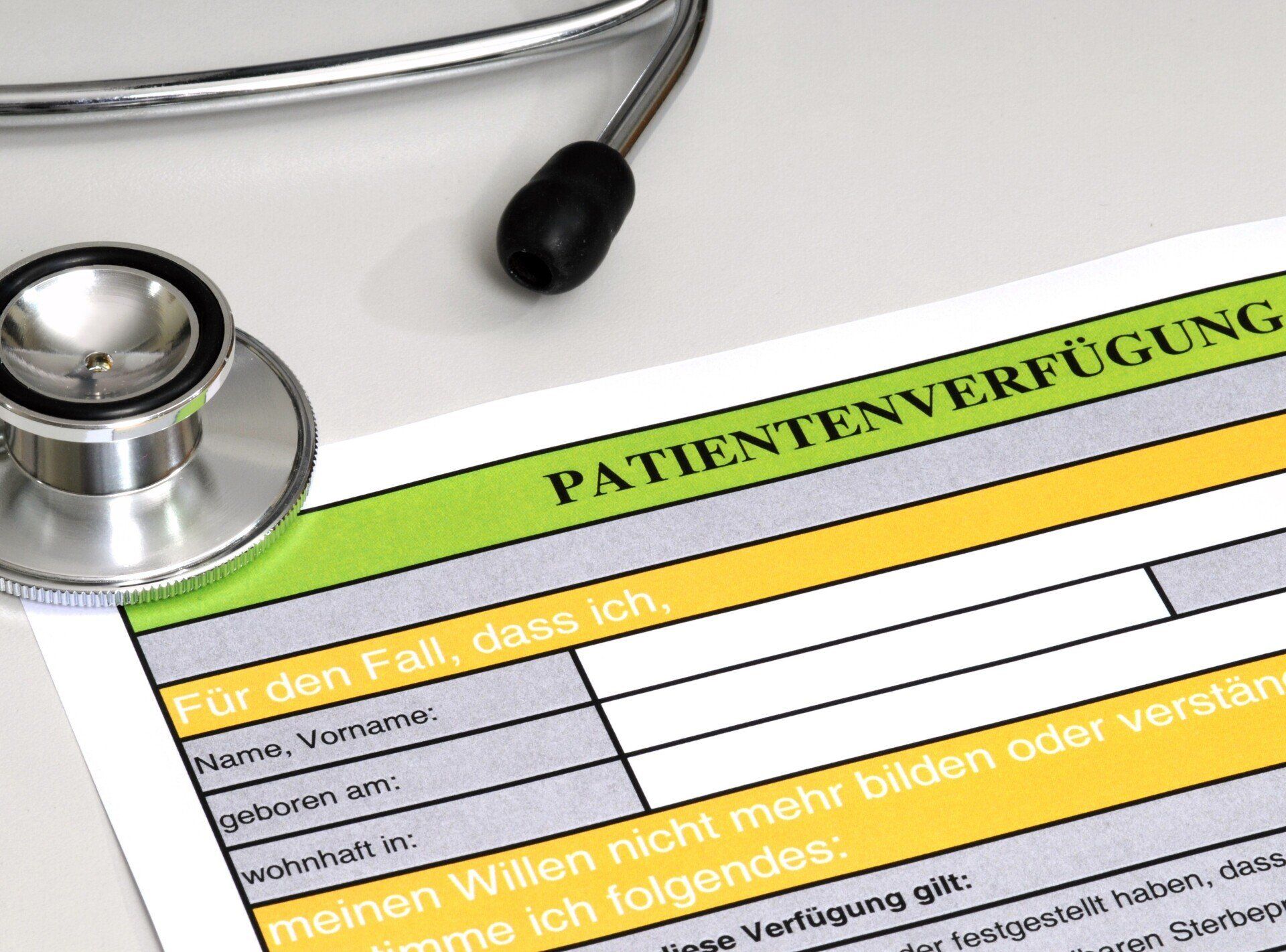Patientenverfügung Formular Patientenverfügung Formular