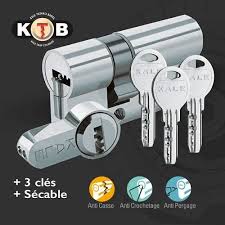 Cylindre sécable cassé avec ses 3 clés