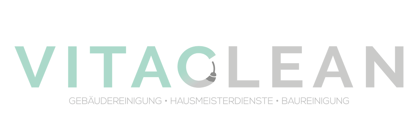 Das Logo der Vita Clean gebäudereinigung aus Heidelberg. Im Logo ist der Schriftzug Vita Clean zu lesen, darunter sind einige unserer Leistungen aufgeführt. dazu zählen Gebäudereinigung, Hausmeisterdienste und die Baureinigung.