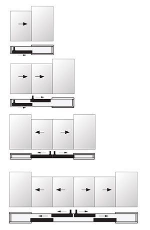 Baie coulissante à galandage grande dimension