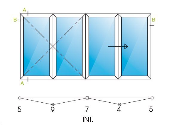 plan porte repliable menuiserrie alu