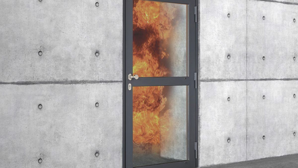 Porte coupe-feu aluminium EI30
