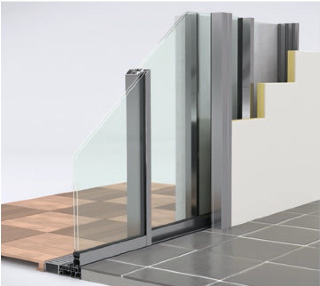 Coulissant à galandage en aluminium