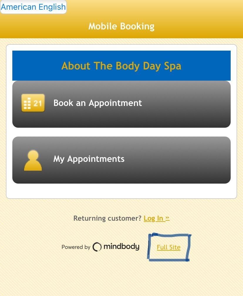Hints for Booking online If your'e having trouble booking online. Click the FULL SITE LINK on your mobile device and for booking MULTIPLE SERVICES click the link under your first chosen service.