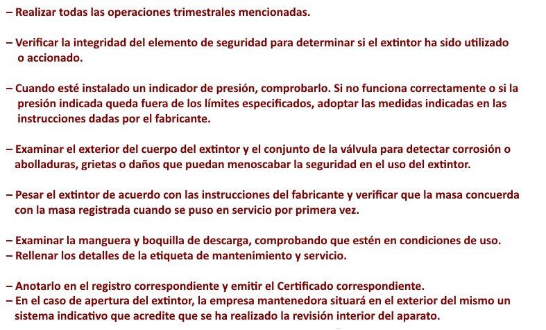 Mantenimiento Anual