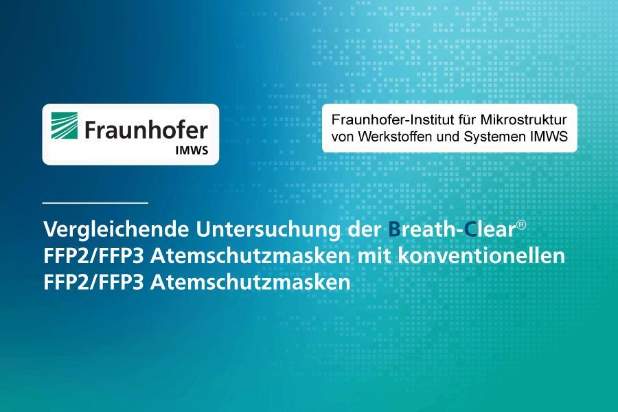 Breath-Clear® Atemschutzmaske im Vergleich zur OP-Atemschutzmaske „überragend“. Breath-Clear® Atemschutzmaske im Vergleich zur konventionellen FFP2 Atemschutzmaske „33,1% bessere Schutzwirkung“ Breath-Clear® Testsieger