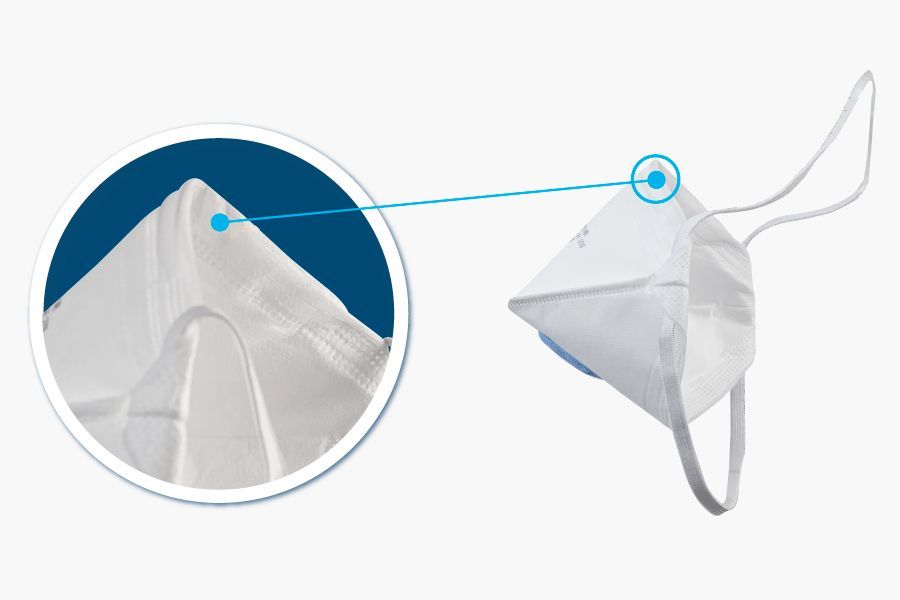Perfekte Anpassung an die Gesichtsform, Hervorragender Dichtsitz und reduziertes Beschlagen von Brillen Eingebetteter Nasenbügel