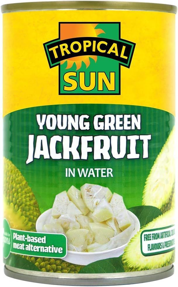 young green jackfruit in a tin with water