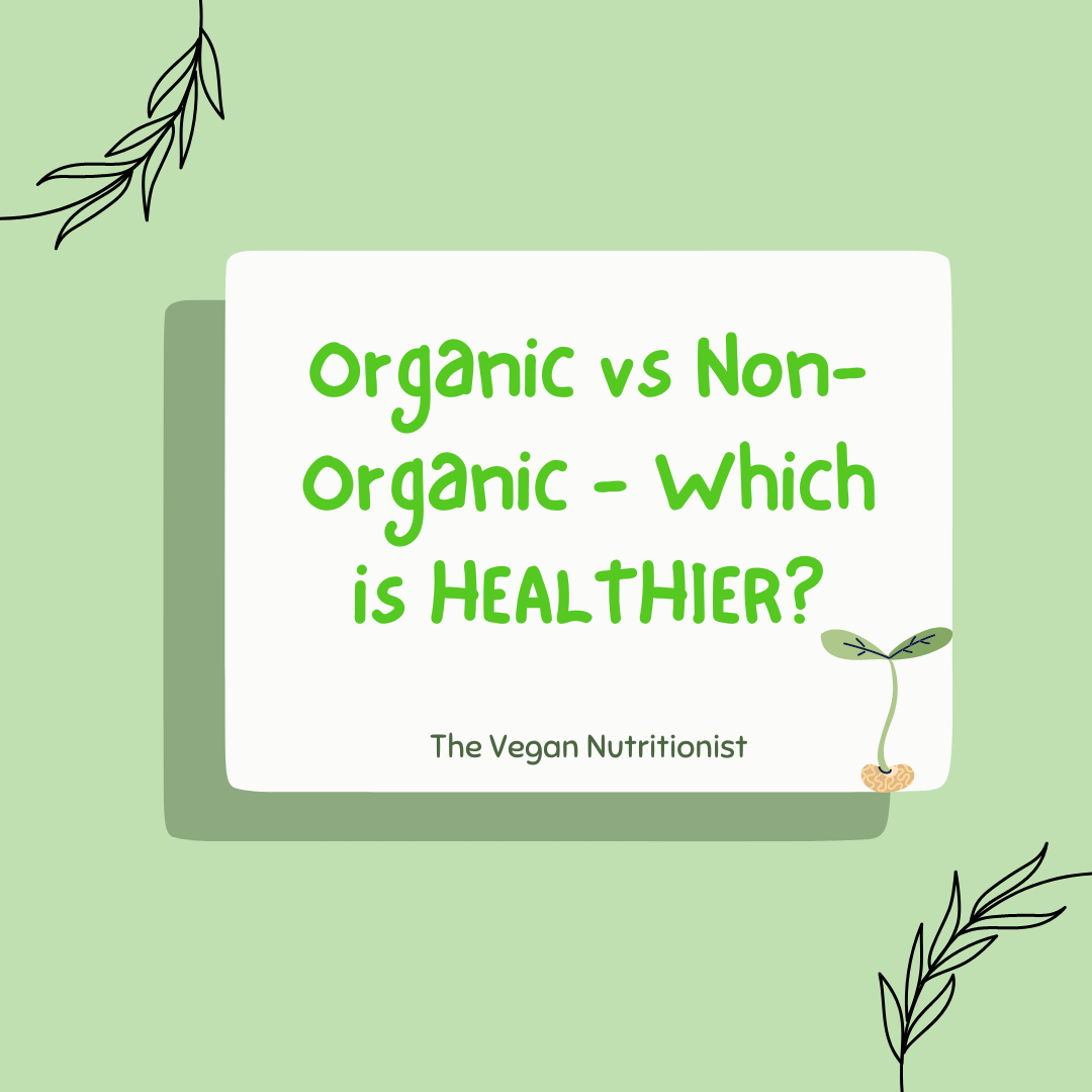 graphic of organic vs non organic blog post