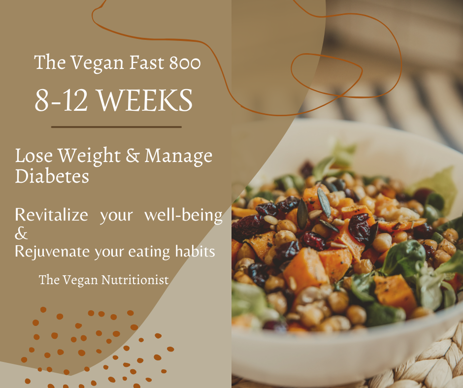 vegan fast 800 weight loss diabetes infographic