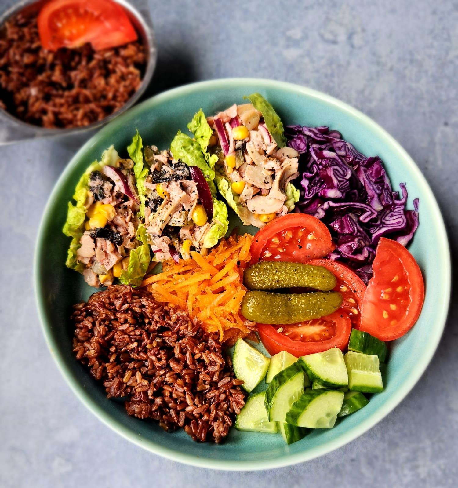 tuna mayo salad with red rice