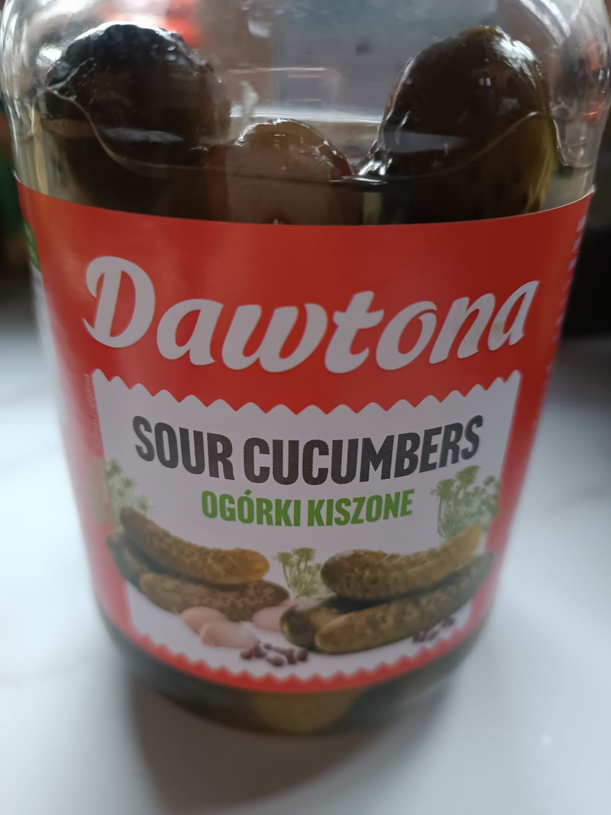 dawtona sour cucumbers in a jar
