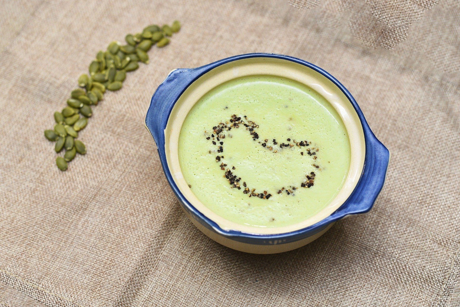 soup with pumpkin seeds