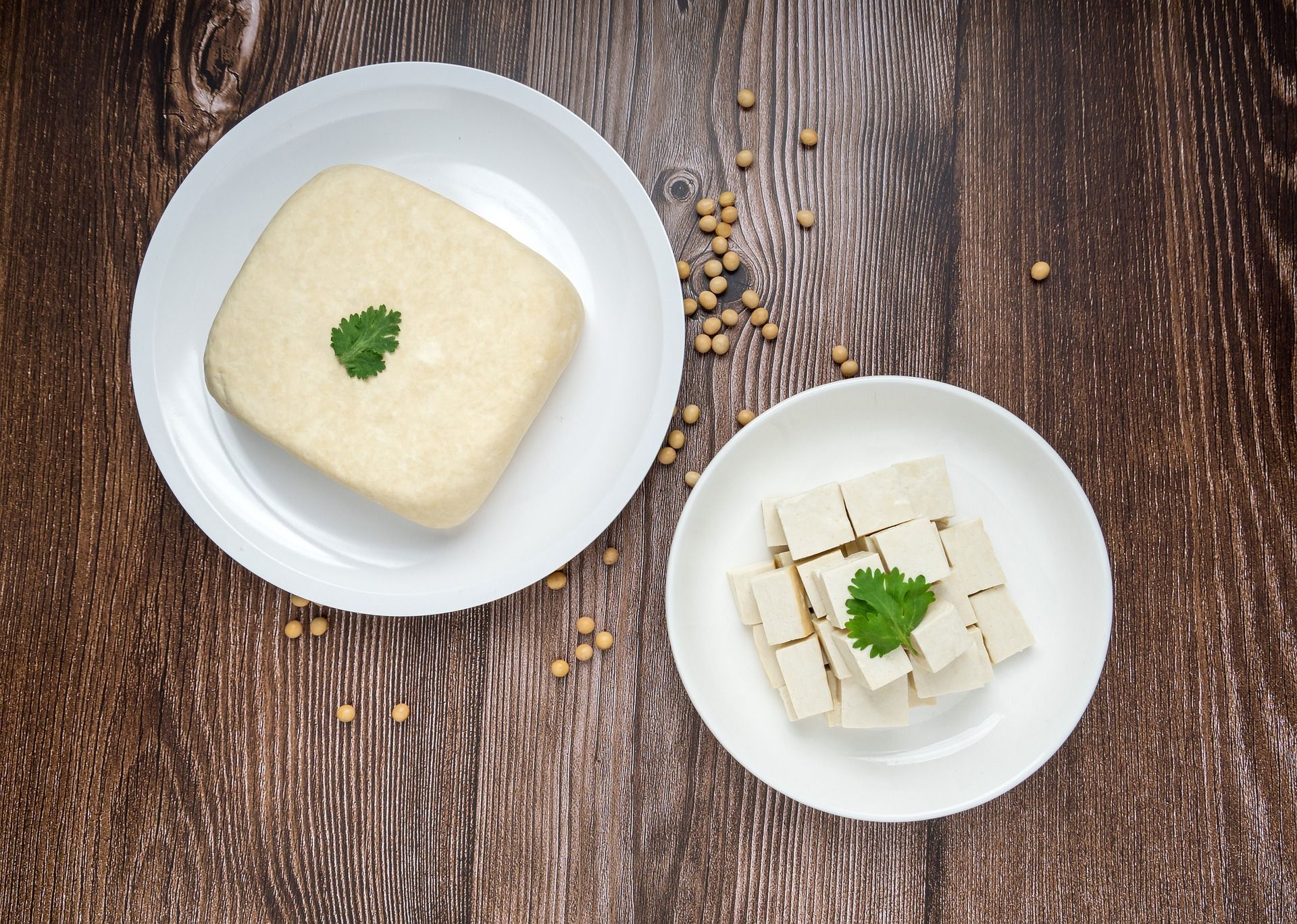 tofu on a plate