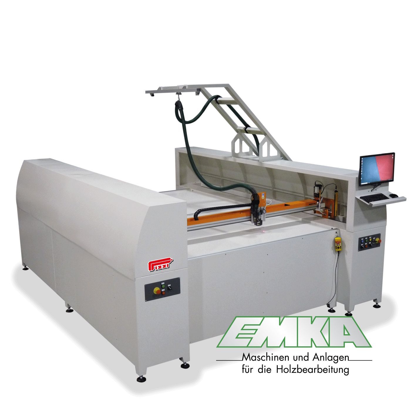 Pizzi automatische CNC-Leimplottern für intelligenten Klebstoffauftrag mit integriertem CAD-CAM-System. Pizzi automatische CNC-Leimplottern für intelligenten Klebstoffauftrag mit integriertem CAD-CAM-System.