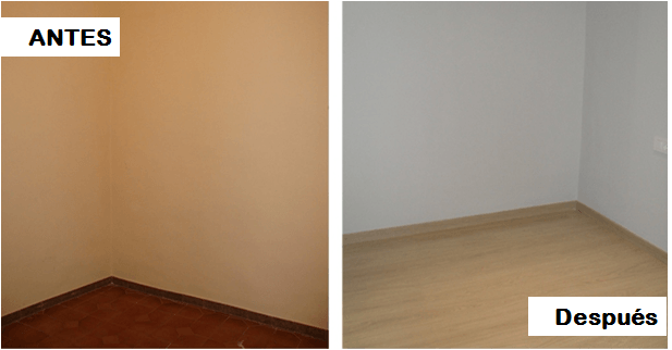 Trabajos de pintura Tarragona antes y después piso Trabajos de pintura Tarragona antes y después piso