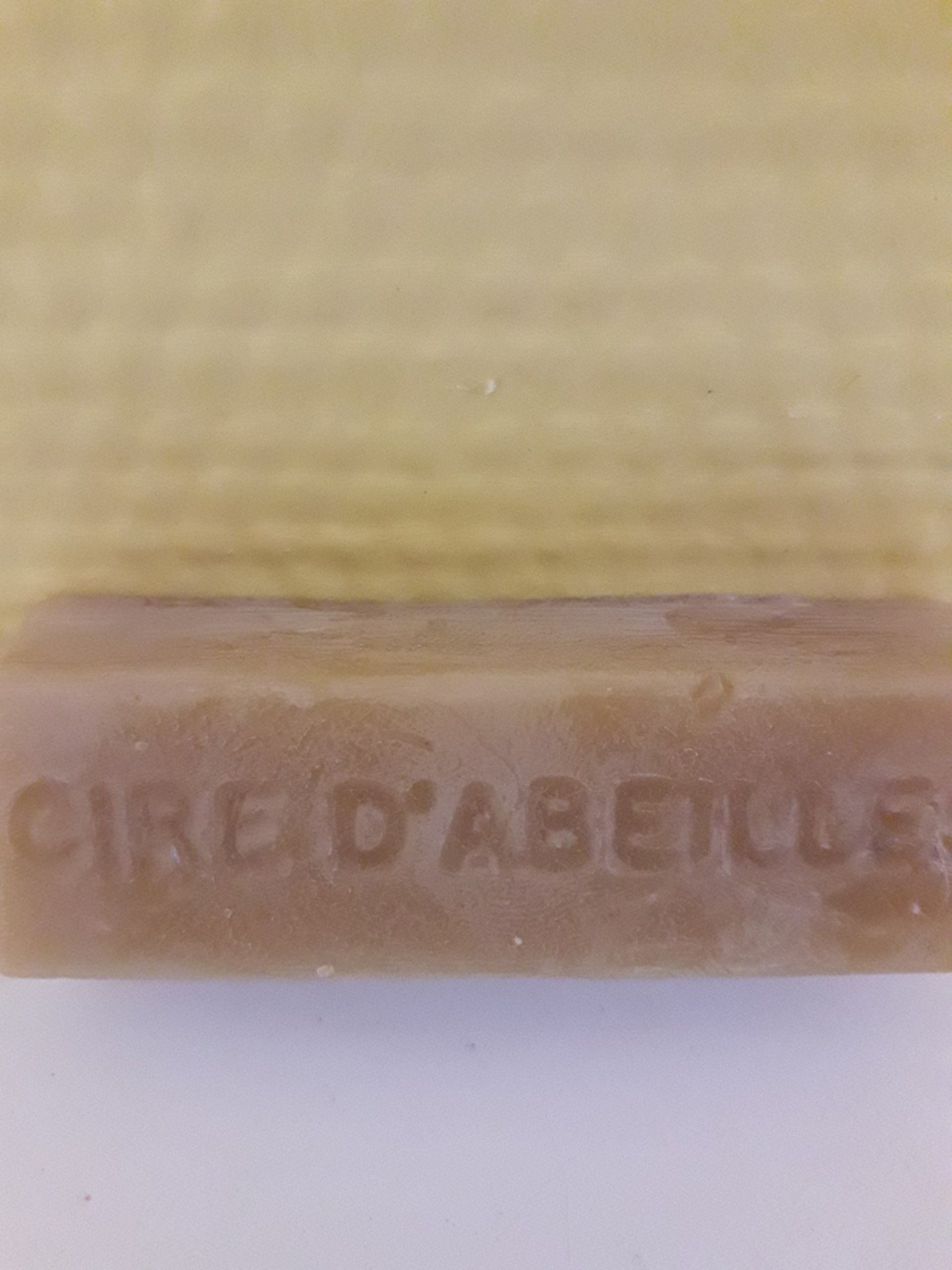 Photo de bloc de cire d'abeille