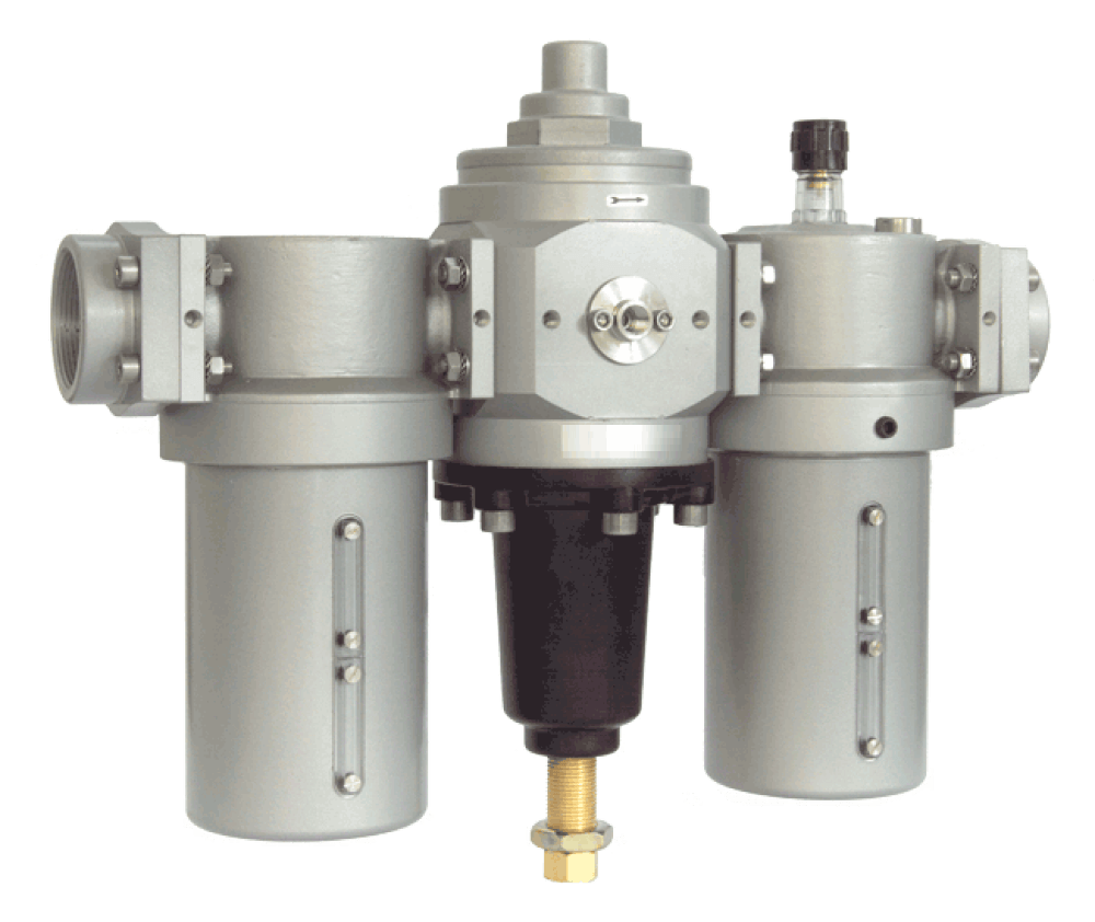 Regulador con filtro y lubricador