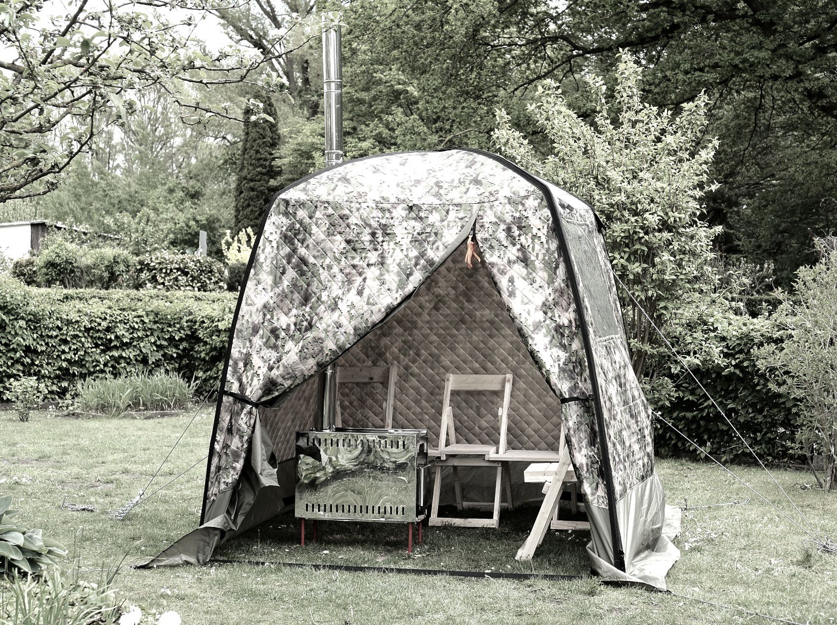 Gartensauna und Zeltsauna in Einem