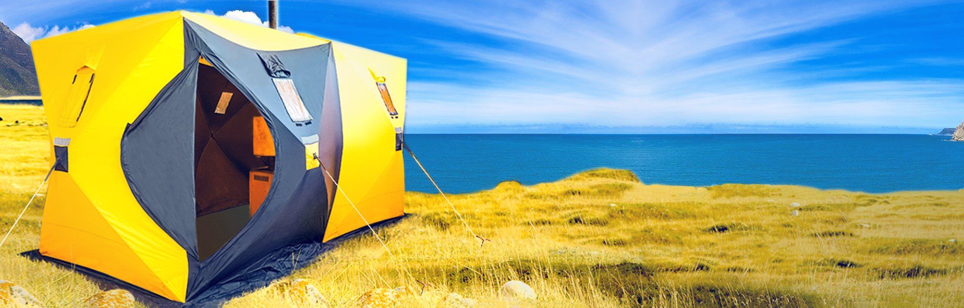 Sommerzelt und Mobile Sauna in Einem