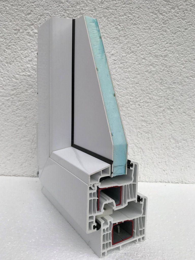 Kunststofffenster mit 7 Kammern, Profilsystem Salamander Streamline 76 AD