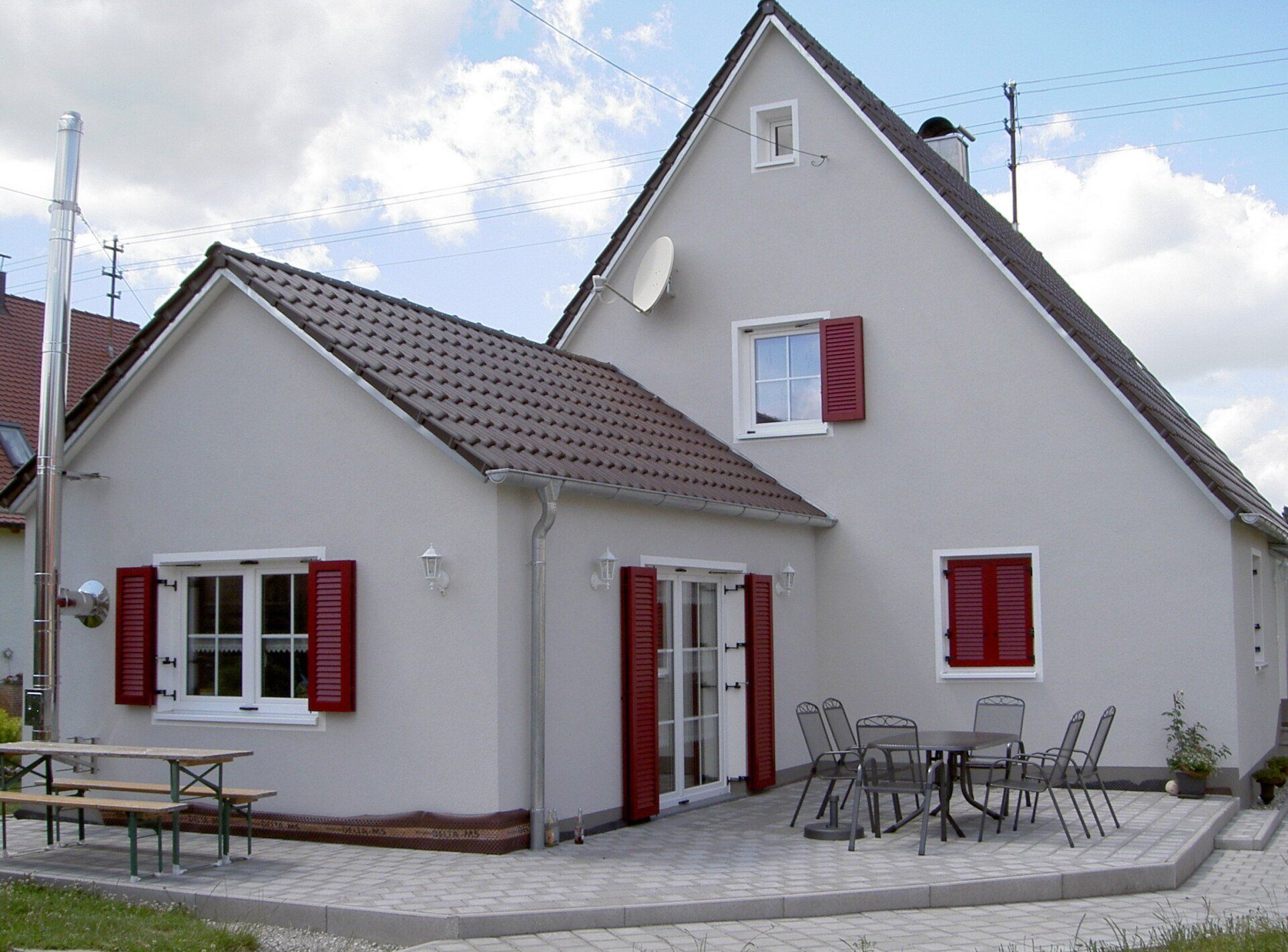 Doppelladen in Alu montiert auf Fensterrahmen